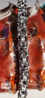 Byzantine chainmail bracelet silver and gunmetal