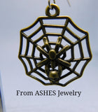 Bronze Spider web earrings