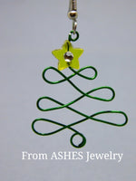 Wire Christmas tree earring with "Bling" star