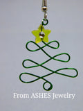 Wire Christmas tree earring with "Bling" star