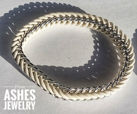 Stretchy Persian chainmail bracelet silver base