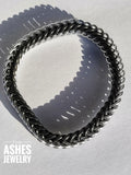 Stretchy Persian chainmail bracelet silver base