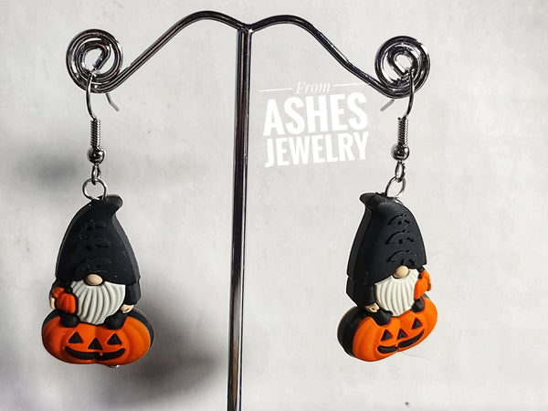 Halloween gnome earrings