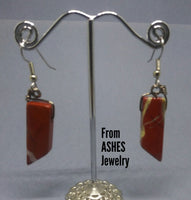 Red jasper dangle earrings